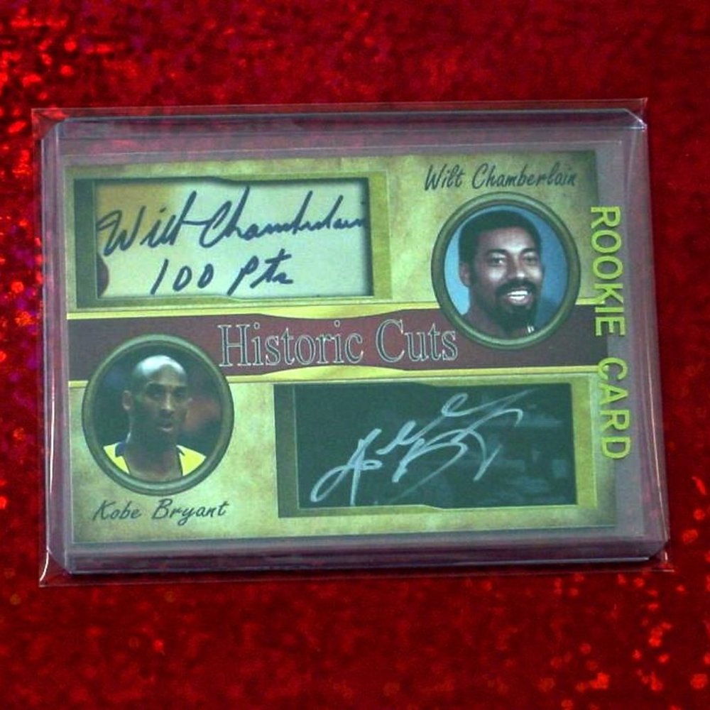 Kobe Bryant * Wilt Chamberlain Facsimilie Autograph Card